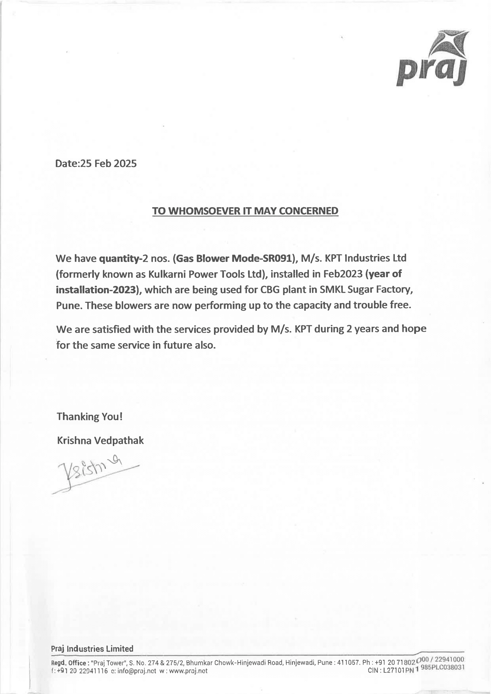 Appreciation Letter 1
